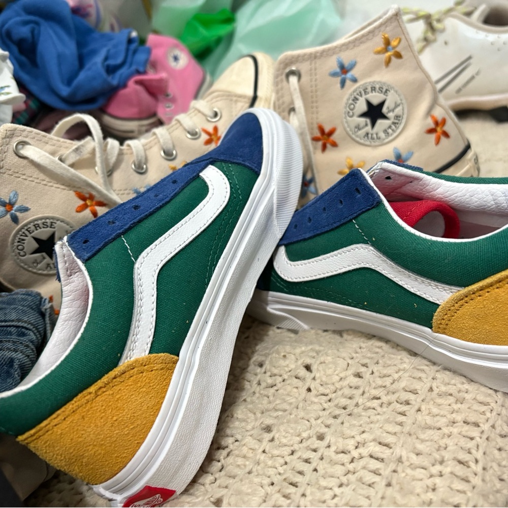 Vans Kids Shoes - Green, Blue, Yellow